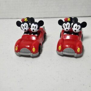 Disney Mickey Minnie Mouse Red Car Toys McDonald's Happy Meal Lot of 2
